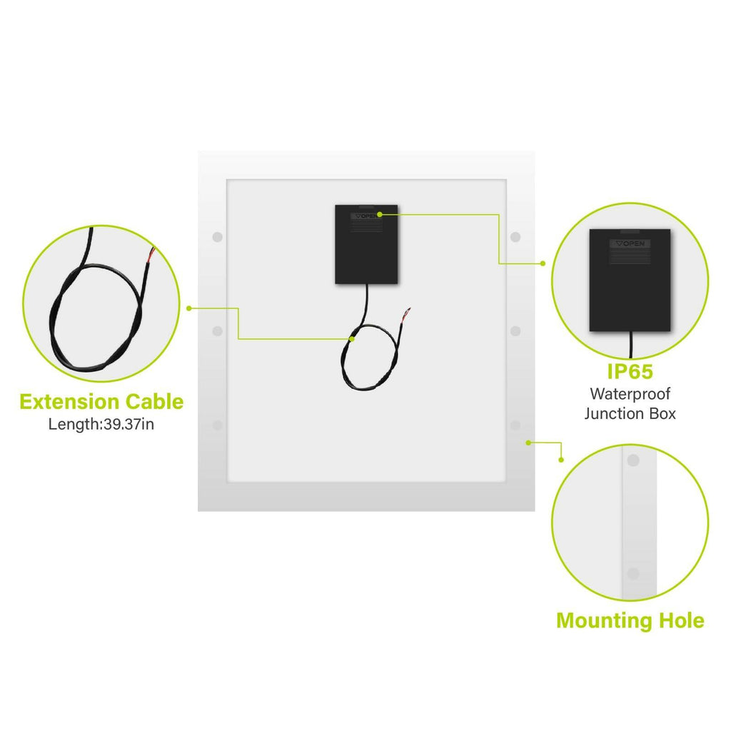Newpowa 5W(Watts) 12V(Volts) 5W Monocrystalline 10BB Solar Panel Battery