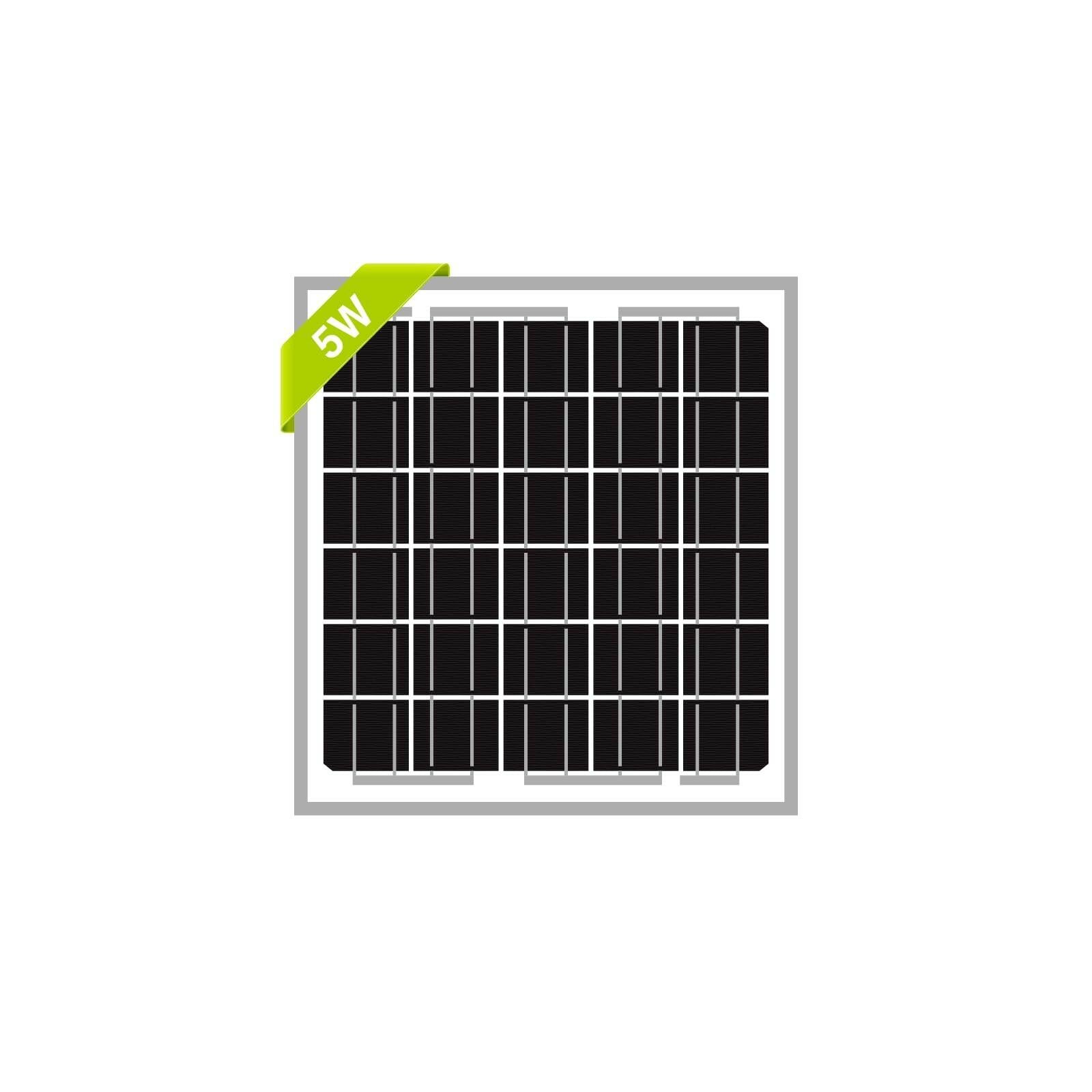 Newpowa 5W(Watts) 12V(Volts) 5W Monocrystalline 10BB Solar Panel Battery