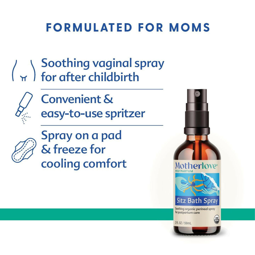 Motherlove Sitz Bath Spray (2 oz) Sitz Bath for Postpartum Care—Herbal Perineal