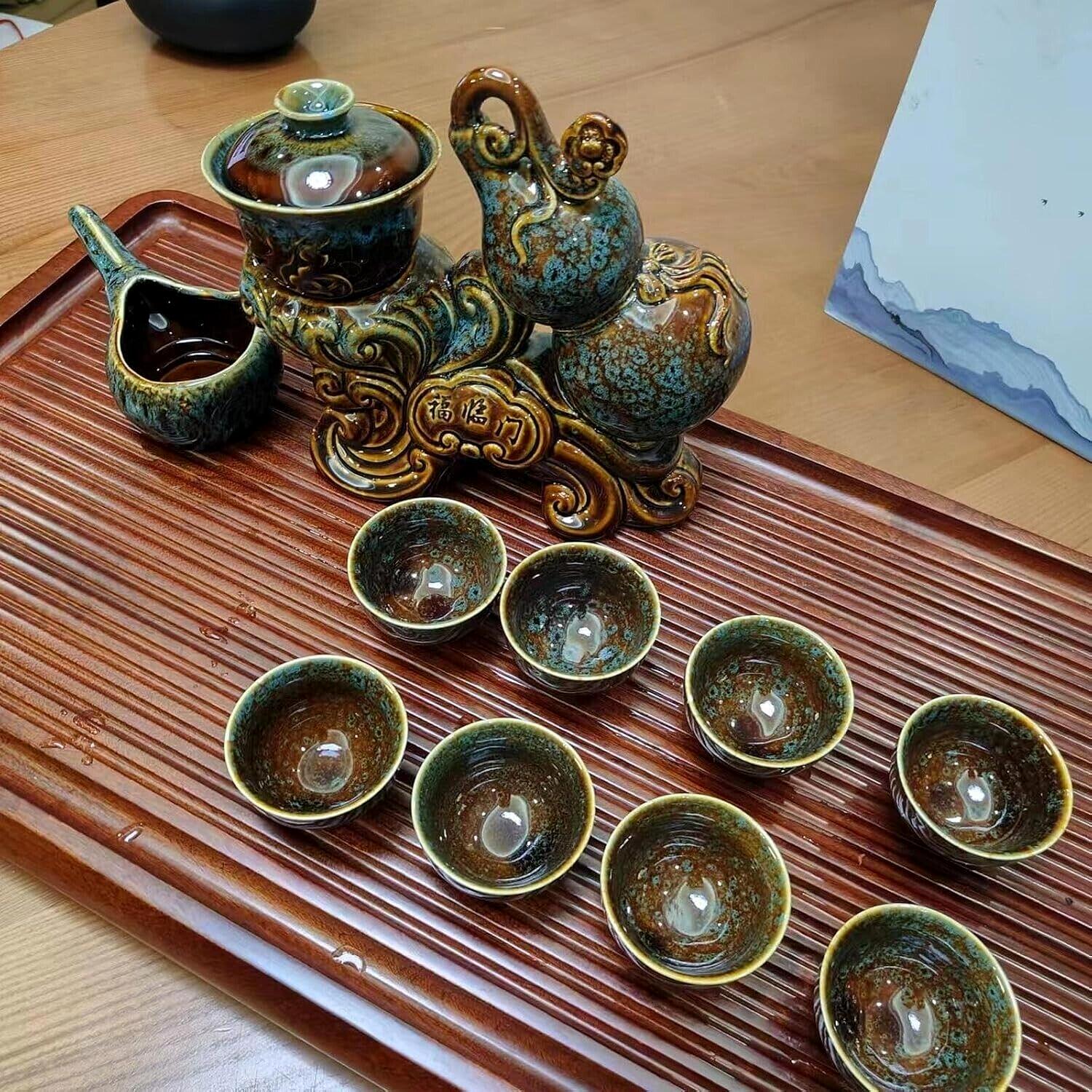 Chinese Kung Fu Tea Set Gift Box, Gourd Shaped, Suitable as A Gift for Birthdays