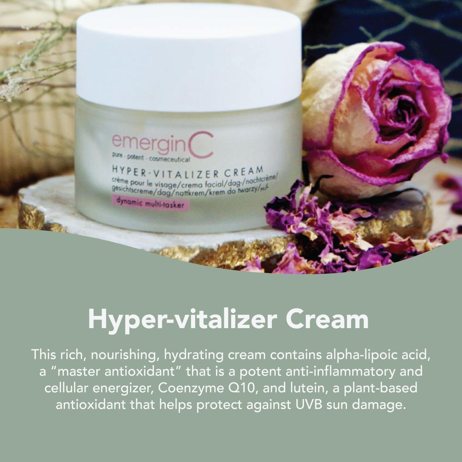 emerginC Hyper-Vitalizer Cream - Antioxidant Facial Moisturizer - Alpha-Lipoic