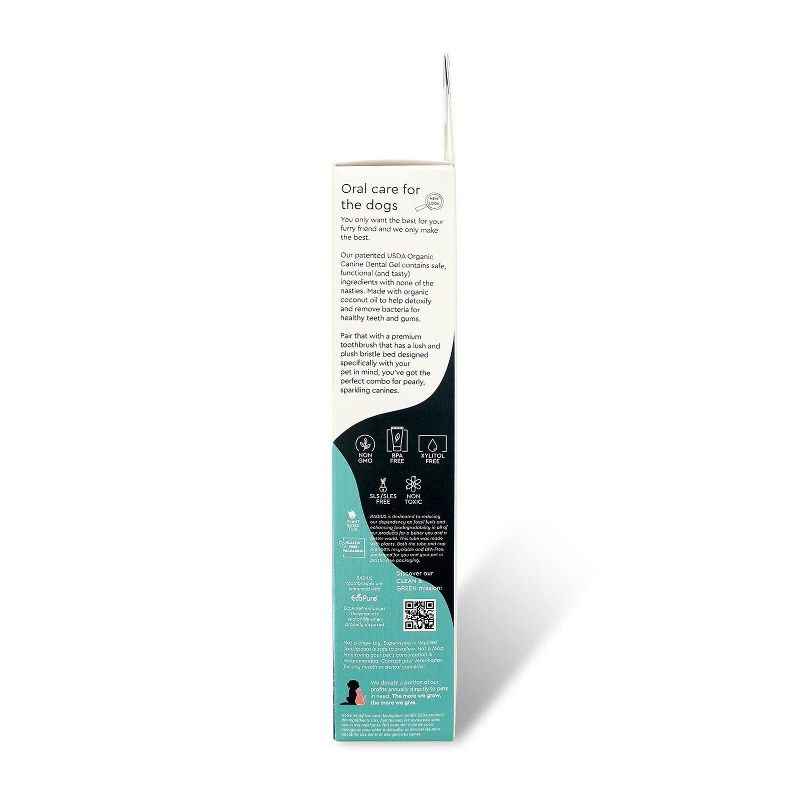RADIUS USDA Organic Dental Solutions Puppy Kit 1 Unit, 1 Dog Toothbrush & 1
