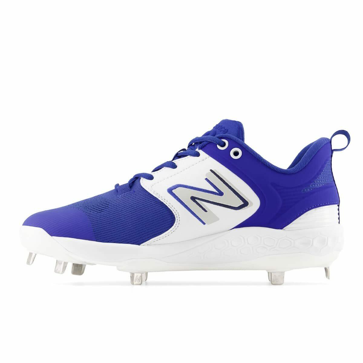 New Balance Men's Fresh Foam X 3000 V6 Metal Baseball Shoe, Royal/White, 6.5