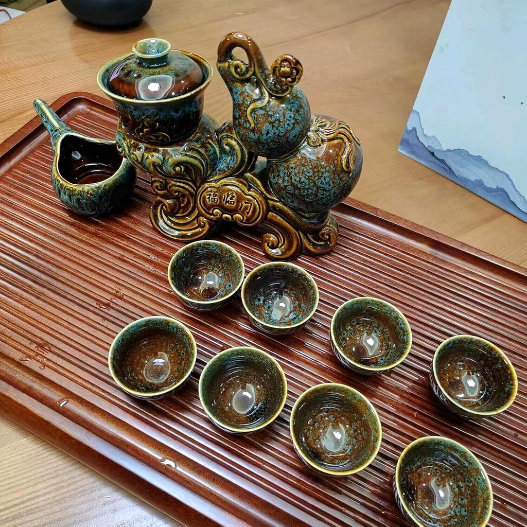 Chinese Kung Fu Tea Set Gift Box, Gourd Shaped, Suitable as A Gift for Birthdays