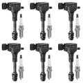 Vplus Set of 6 Ignition Coils UF349 & Spark Plugs 4469 Compatible with Nissan