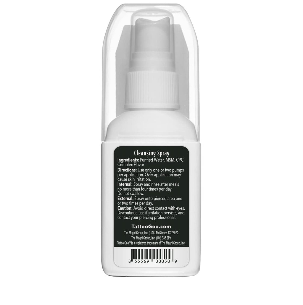 Tattoo Goo Piercing Care Cleansing Spray, Piercing Aftercare Spray, Antiseptic