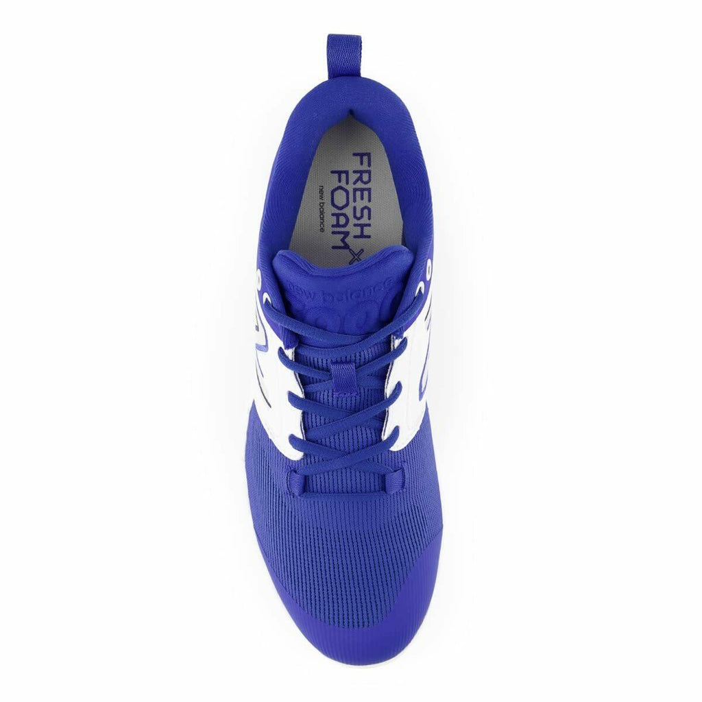 New Balance Men's Fresh Foam X 3000 V6 Metal Baseball Shoe, Royal/White, 6.5