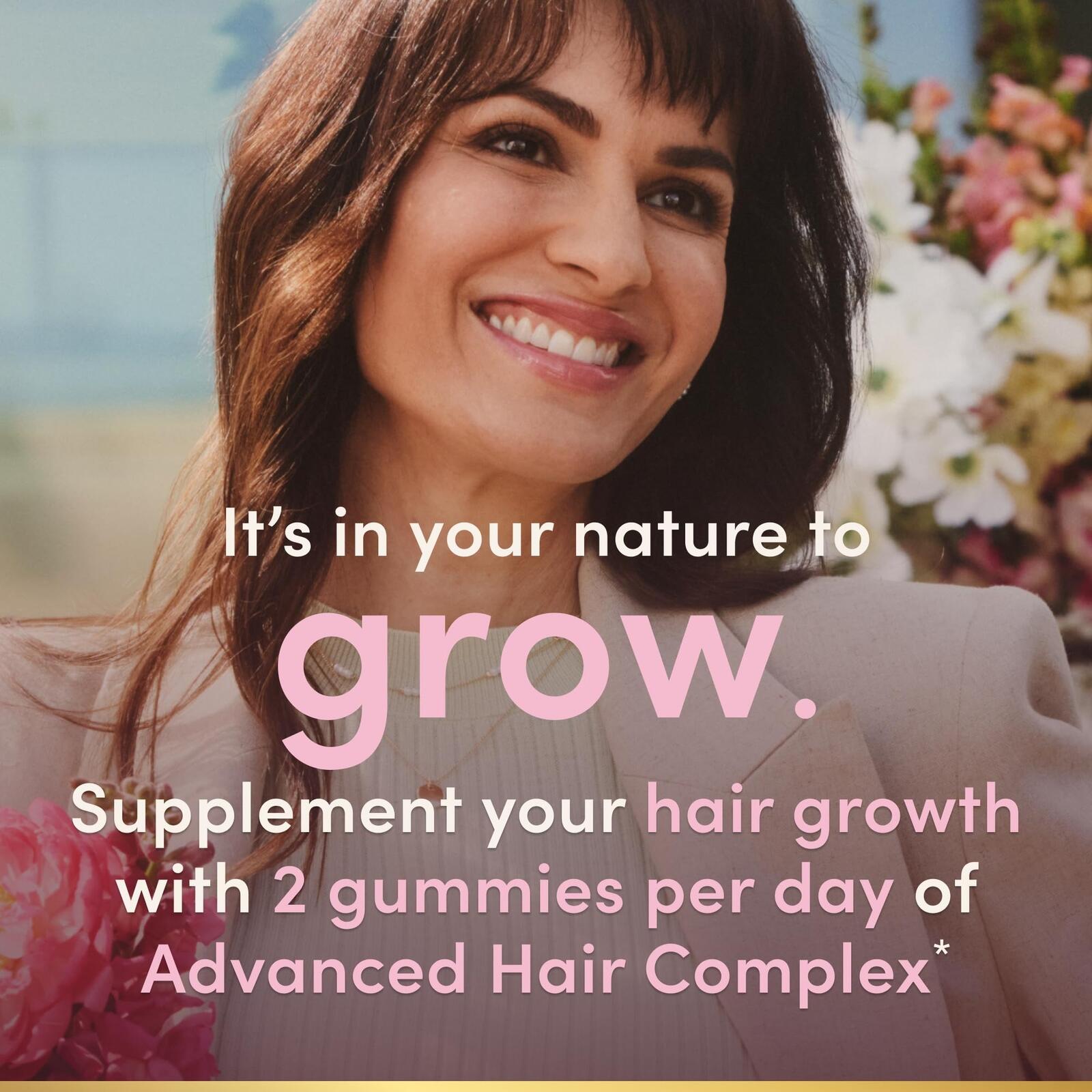 Nature's Bounty Hair Growth Gummies for Supporting Thicker, Fuller Hair with