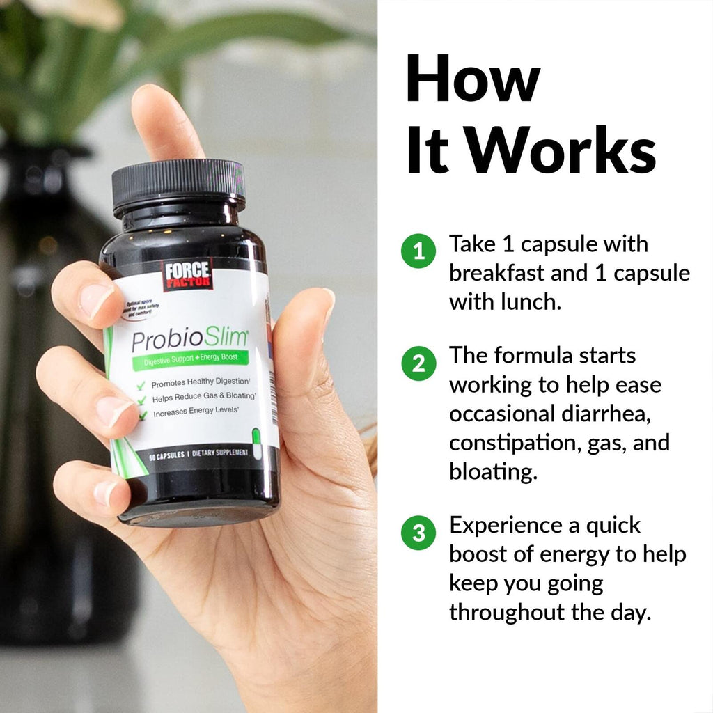 Force Factor ProbioSlim Probiotic Supplement for Women and Men with Probiotics