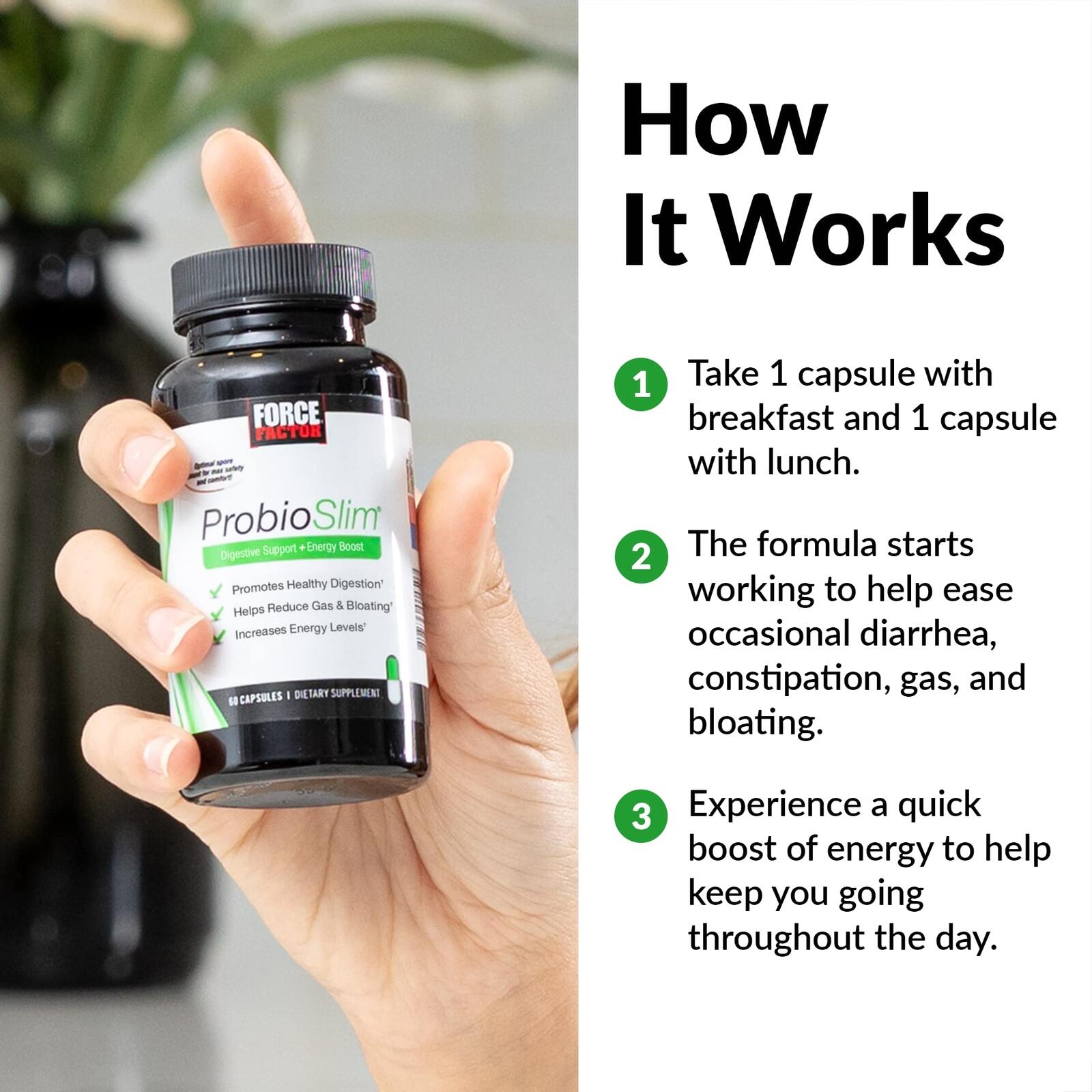 Force Factor ProbioSlim Probiotic Supplement for Women and Men with Probiotics