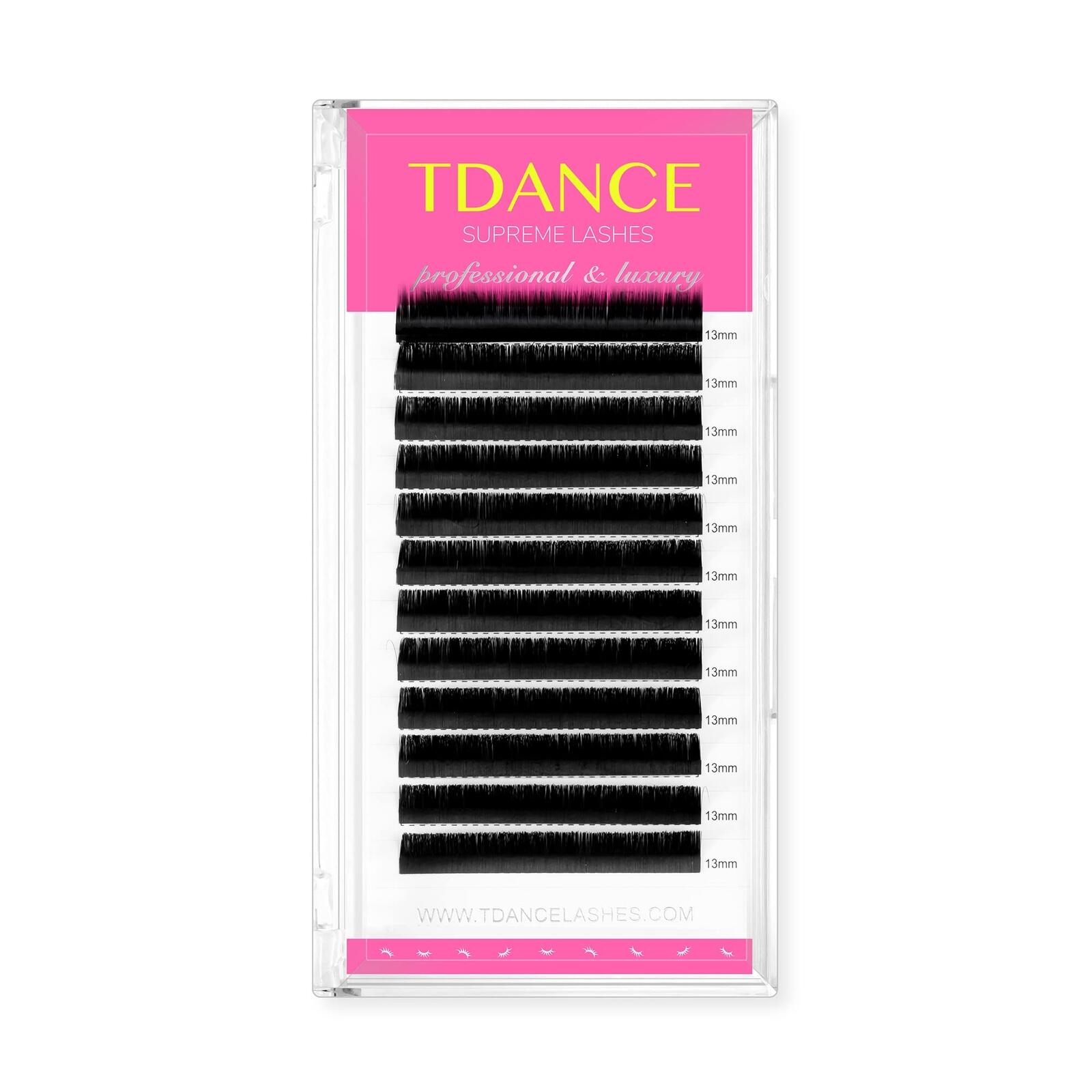 TDANCE Premium DD Curl 19mm Semi Permanent Individual Eyelash Extensions 0.05mm