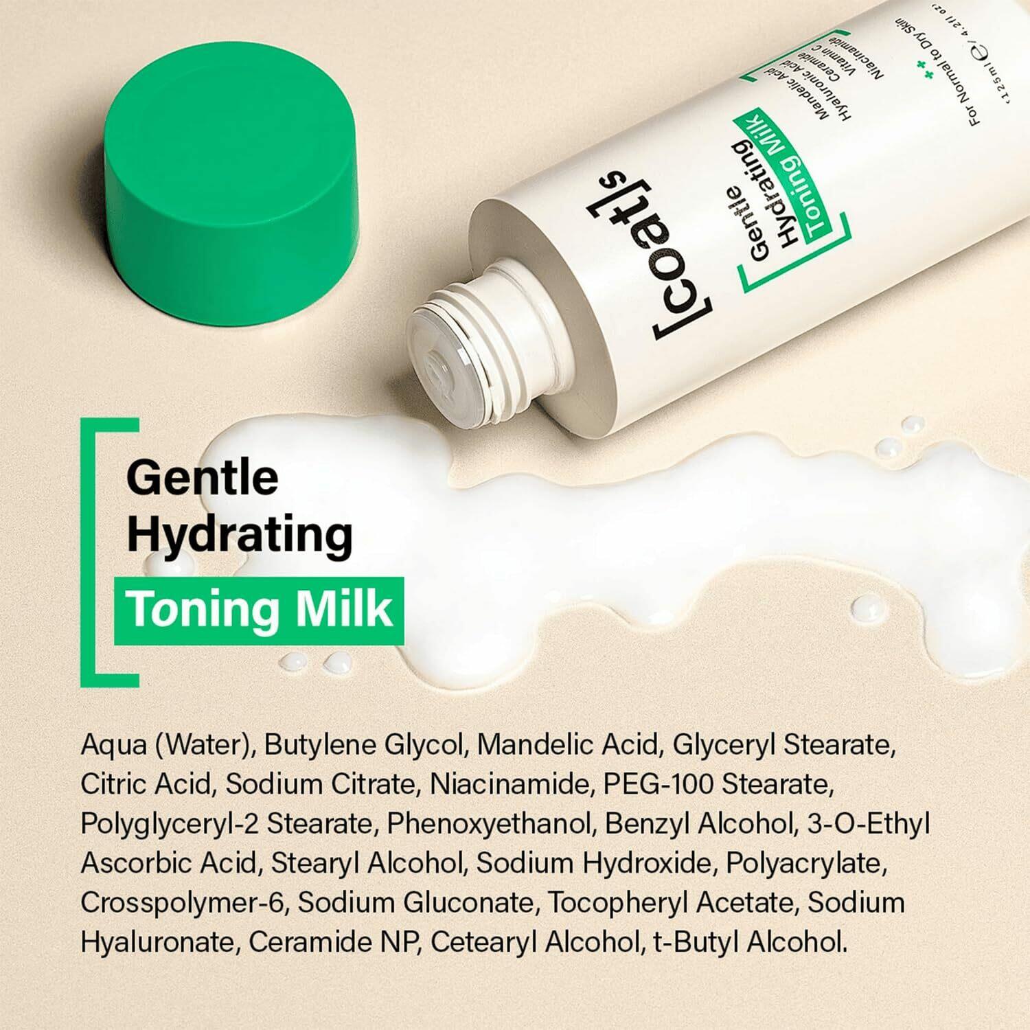 Coats Gentle Hydrating Toning Milk – Hydrates, Protects & Exfoliates to Prevent