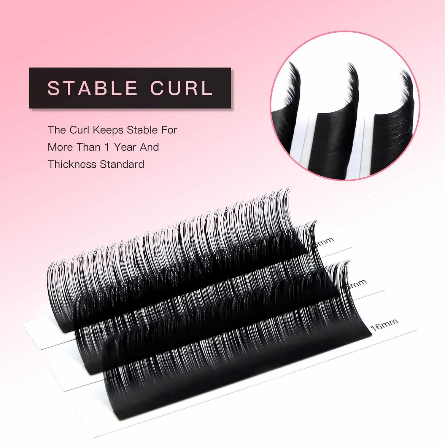 TDANCE Premium DD Curl 19mm Semi Permanent Individual Eyelash Extensions 0.05mm