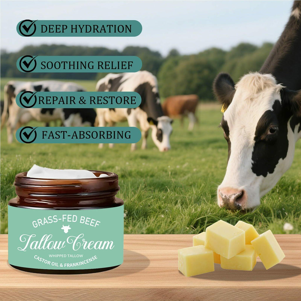 Nichalous Organic Grass Fed Whipped Tallow Cream with Castor Oil & Frankincense