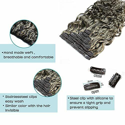 BEQUEEN Clip in Human Hair Extensions Real Human Hair 8pcs 120g Body Wavy Thi...