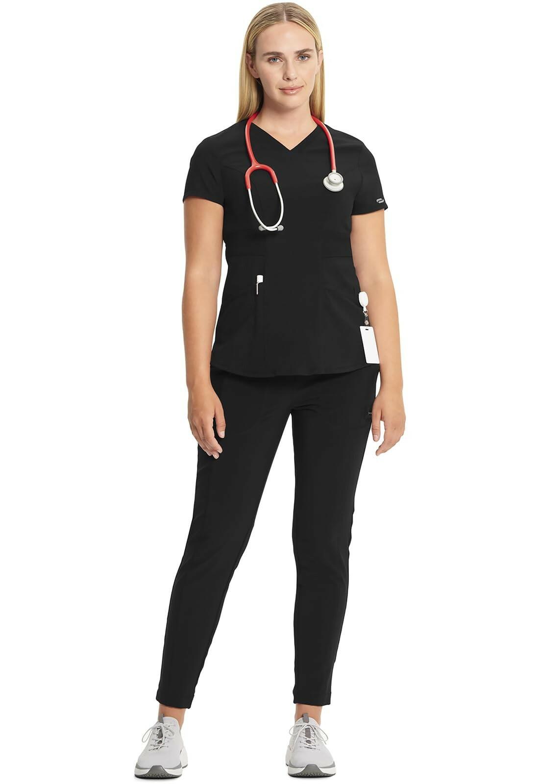 Cherokee Infinity V-Neck Women's Nurse Scrub Top, 4-Way Stretch, Superior