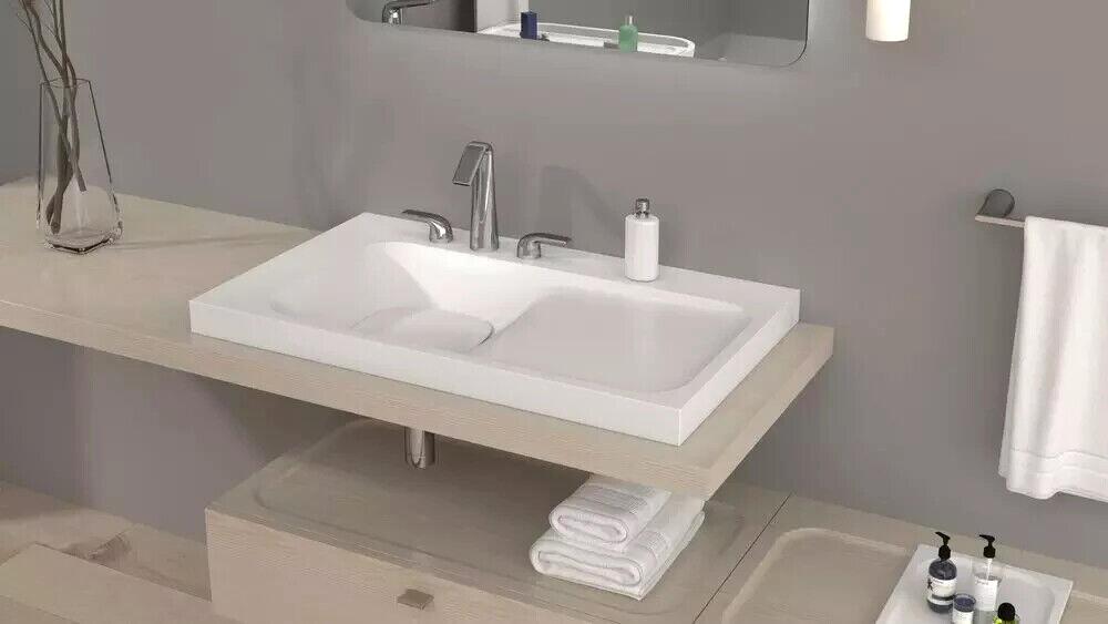 DXV Modulus 36 x 21 Rectangular Bathroom Sink Canvas White
