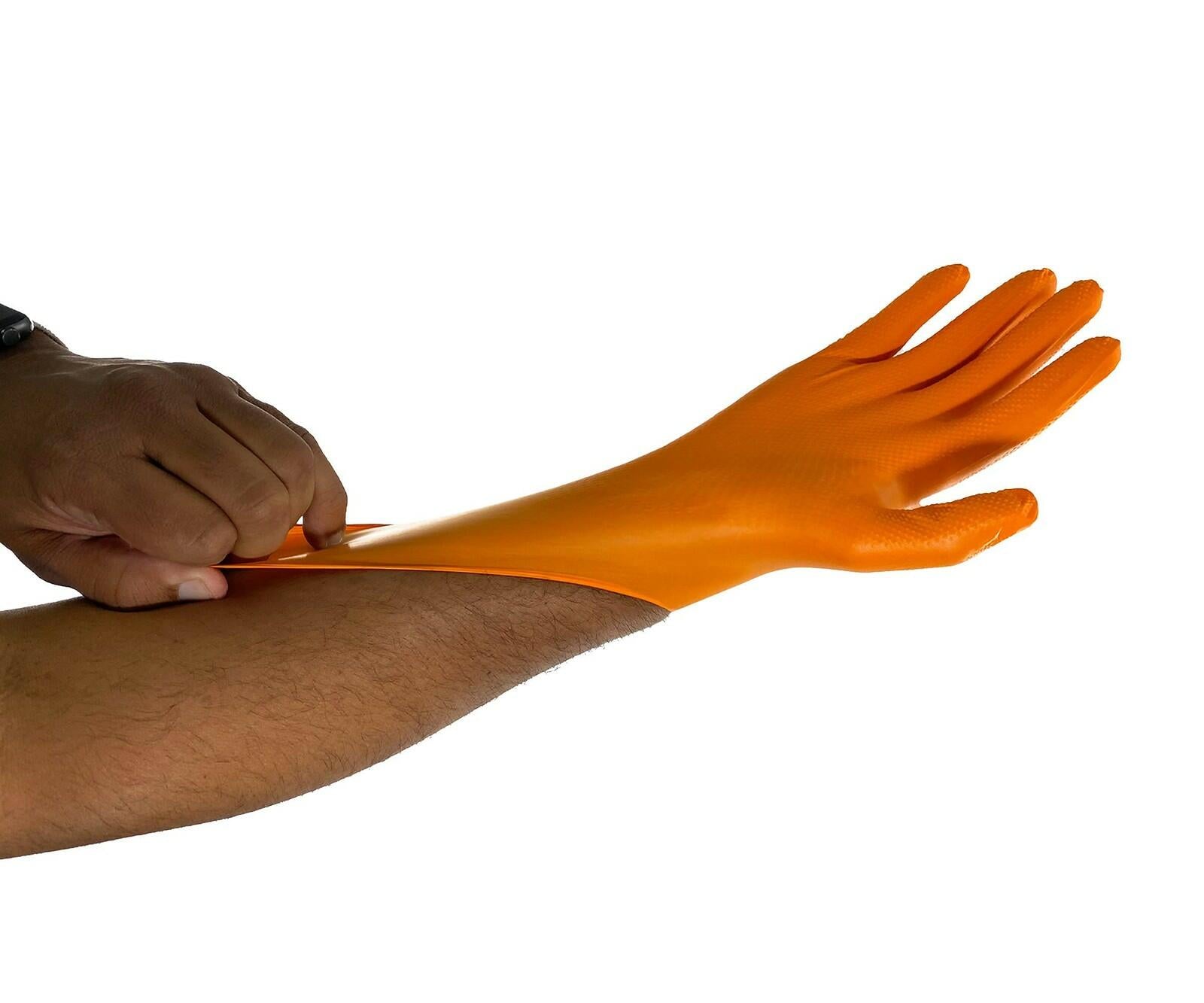 Gloveworks HD Orange Nitrile Gloves Medium