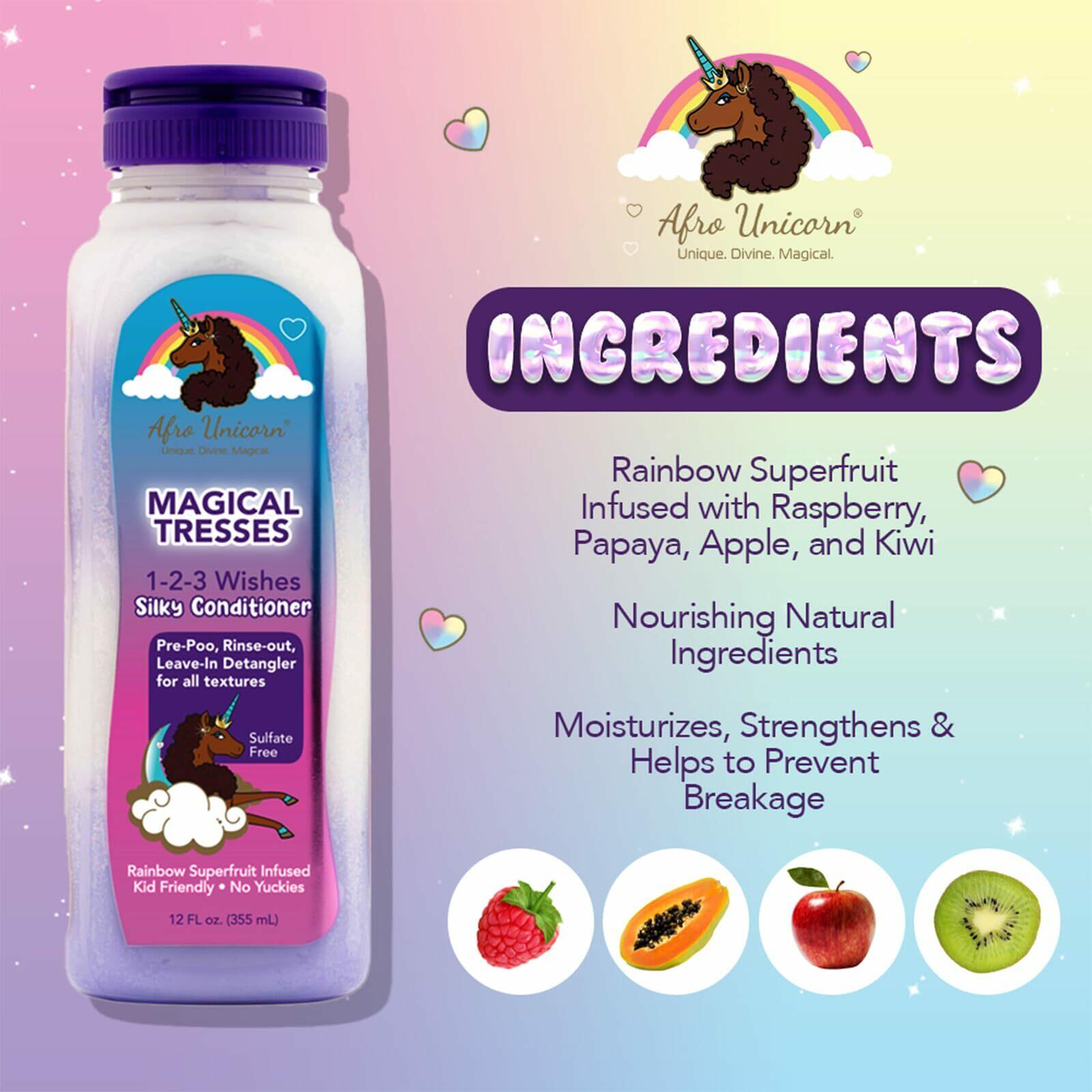 MAGICAL TRESSES by Afro Unicorn - 1-2-3 Wishes Silky Conditioner - Restores Pack