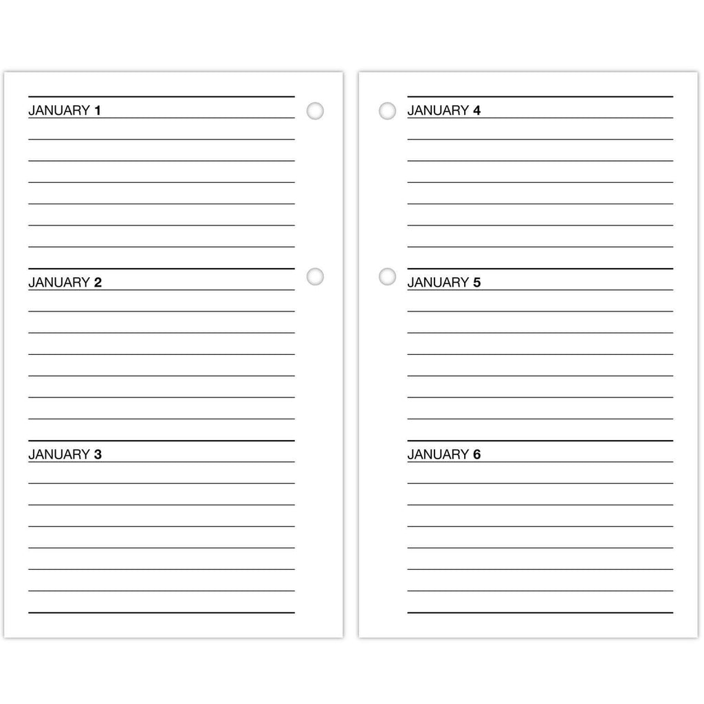 AT-A-GLANCE 2025 Desk Calendar Refill, Daily, 3-1/2" x 6", Standard, Loose-Leaf