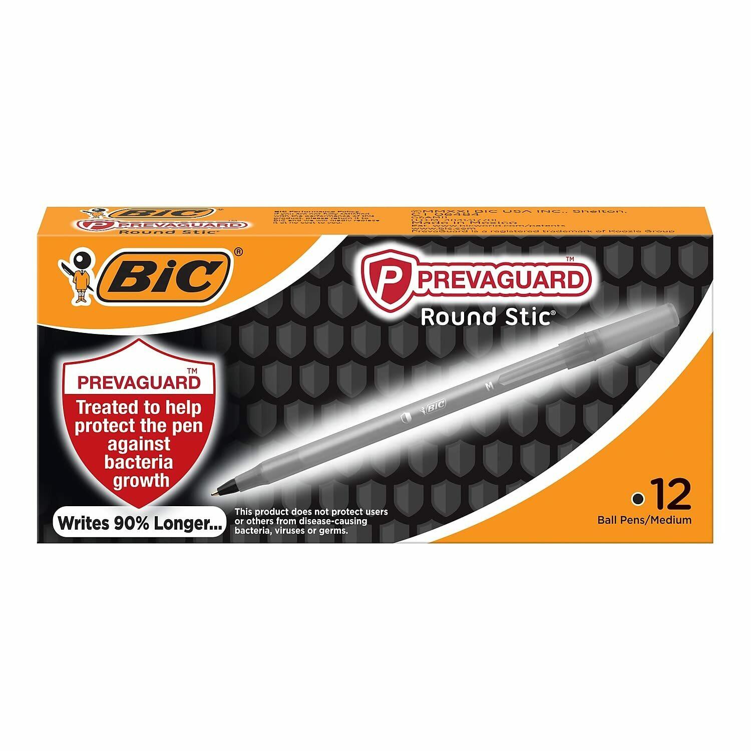 BIC PrevaGuard Round Stic Ballpoint Pen With Built-in Protection To Suppress