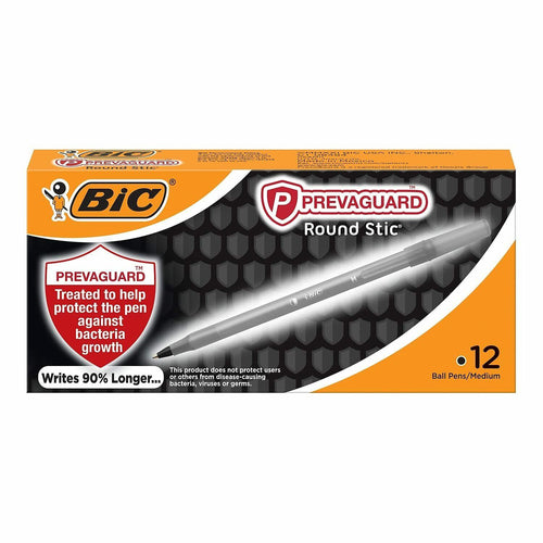BIC PrevaGuard Round Stic Ballpoint Pen With Built-in Protection To Suppress