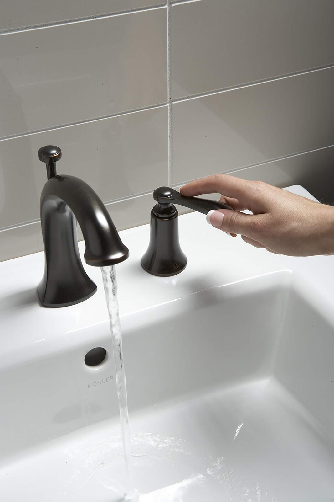 Kohler R76257-49-BN 8" Brushed Nickel Linwood Two Handle Widespread Lavatory