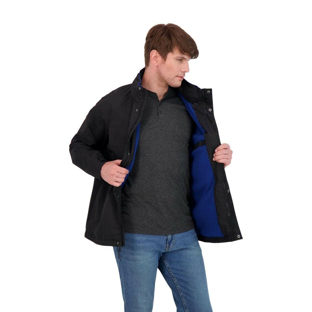 IZOD Men's Water Resistant Midweight Jacket with Polar Fleece Lining, Olive, S