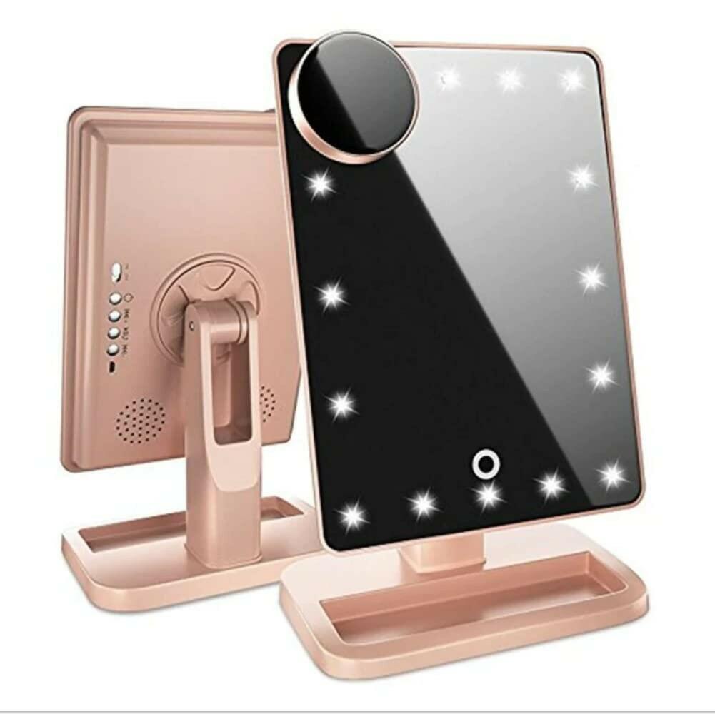 FENCHILIN Vanity Mirror with Lights Bluetooth Lighted Makeup Mirror Touch Screen