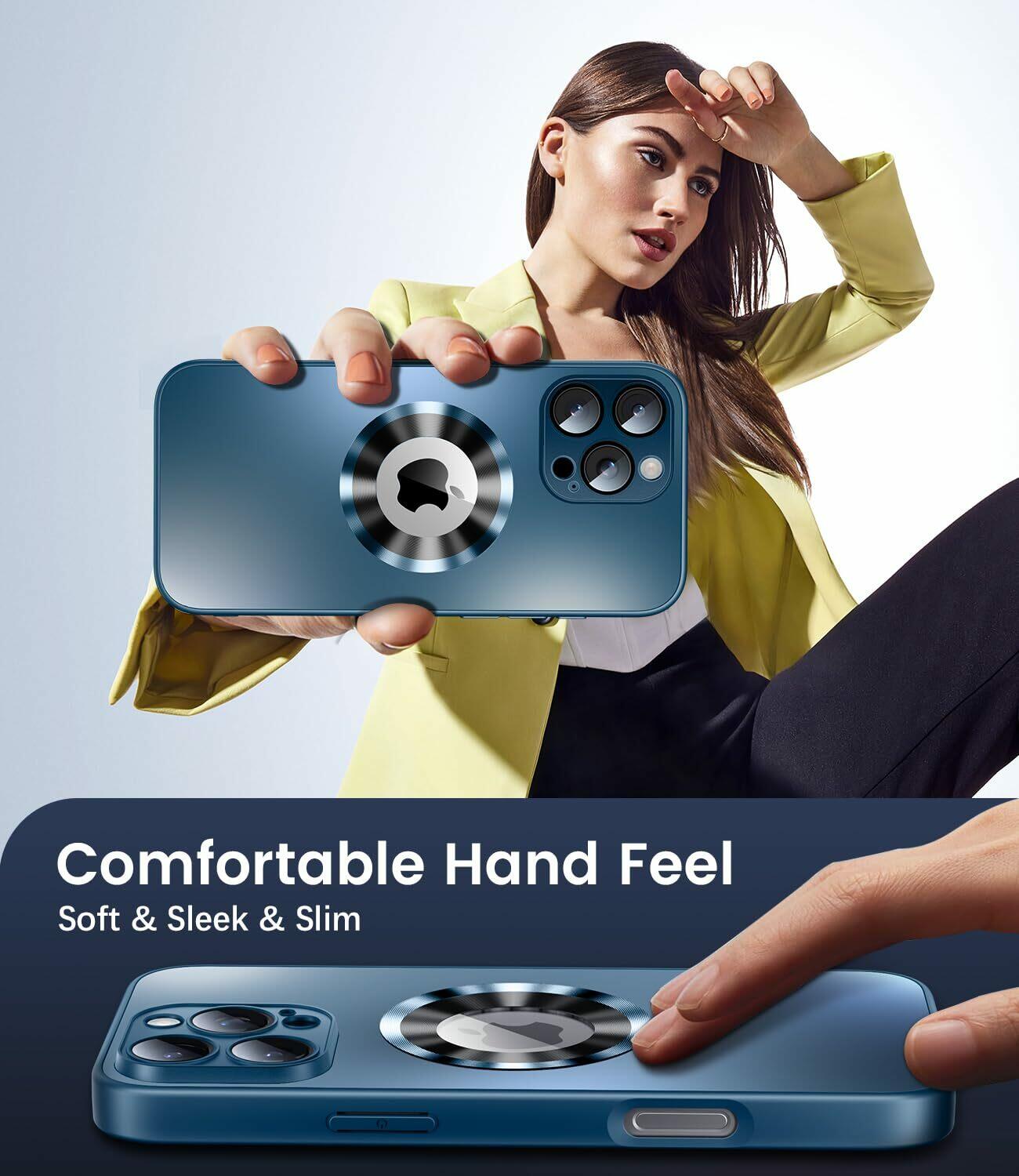LEKEVO for iPhone 16 Pro Case, Compatible with Magsafe, Full Camera Protection,