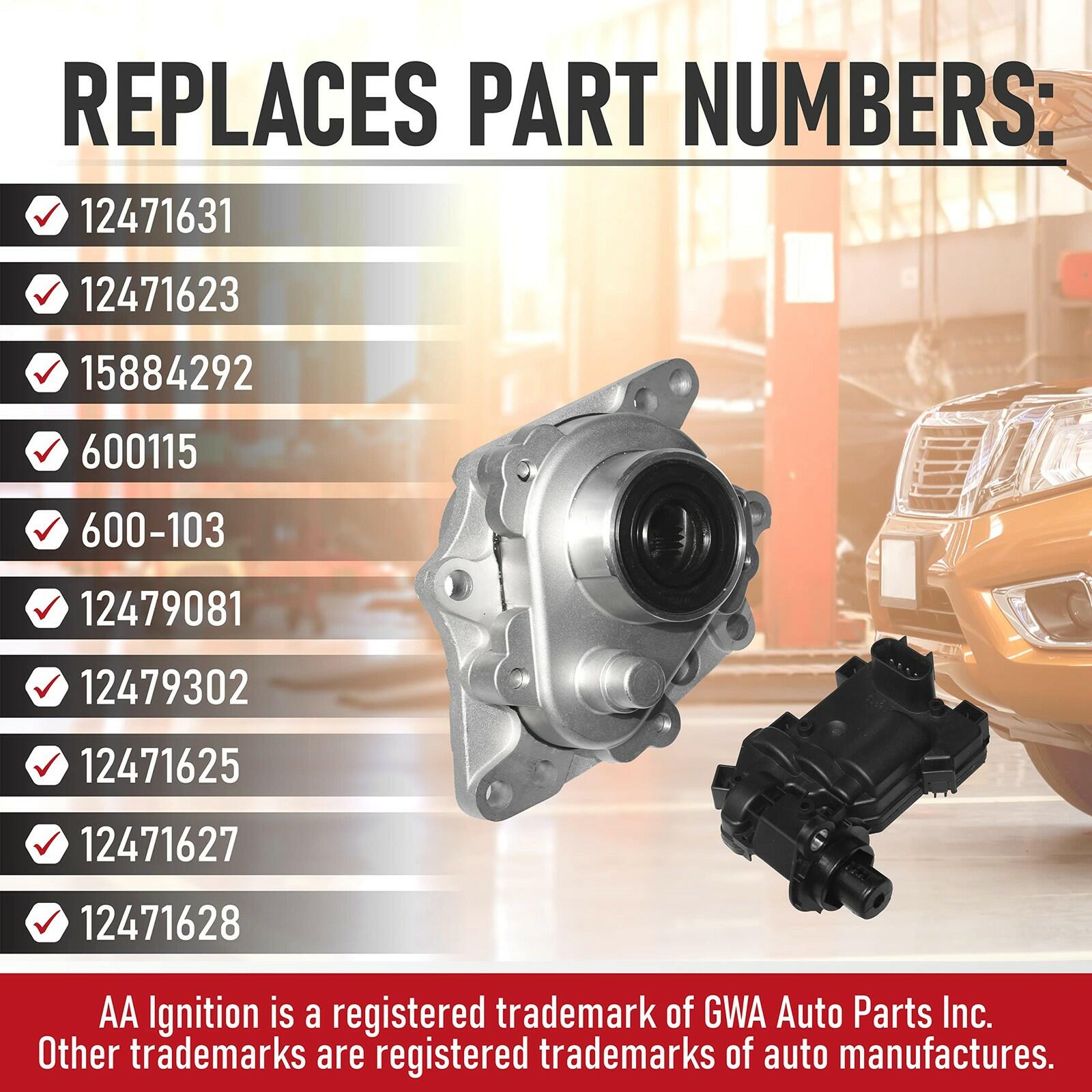 Front Axle Differential Actuator Disconnect 4WD, AWD - Replaces 12471631,