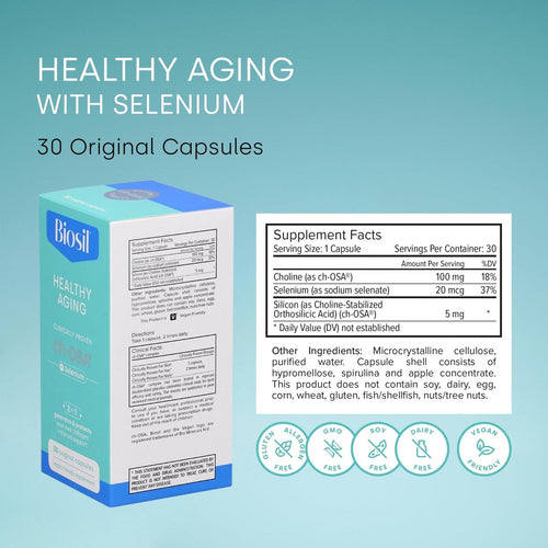 Biosil Healthy Aging - 30 Capsules - Beauty, Vitality & Thyroid Support - with
