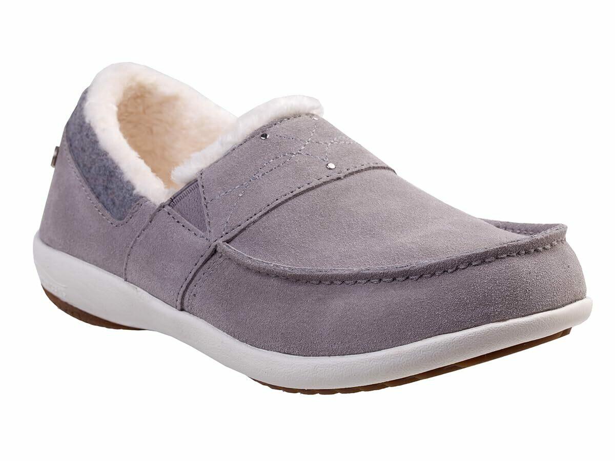 Spenco Women's Fiesta Cozier Slipper, Grey, 7
