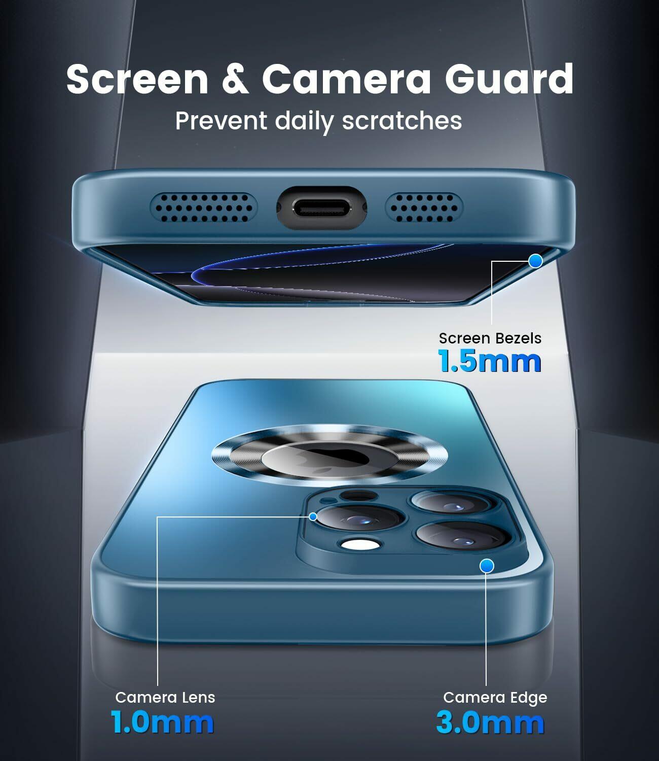 LEKEVO for iPhone 16 Pro Case, Compatible with Magsafe, Full Camera Protection,