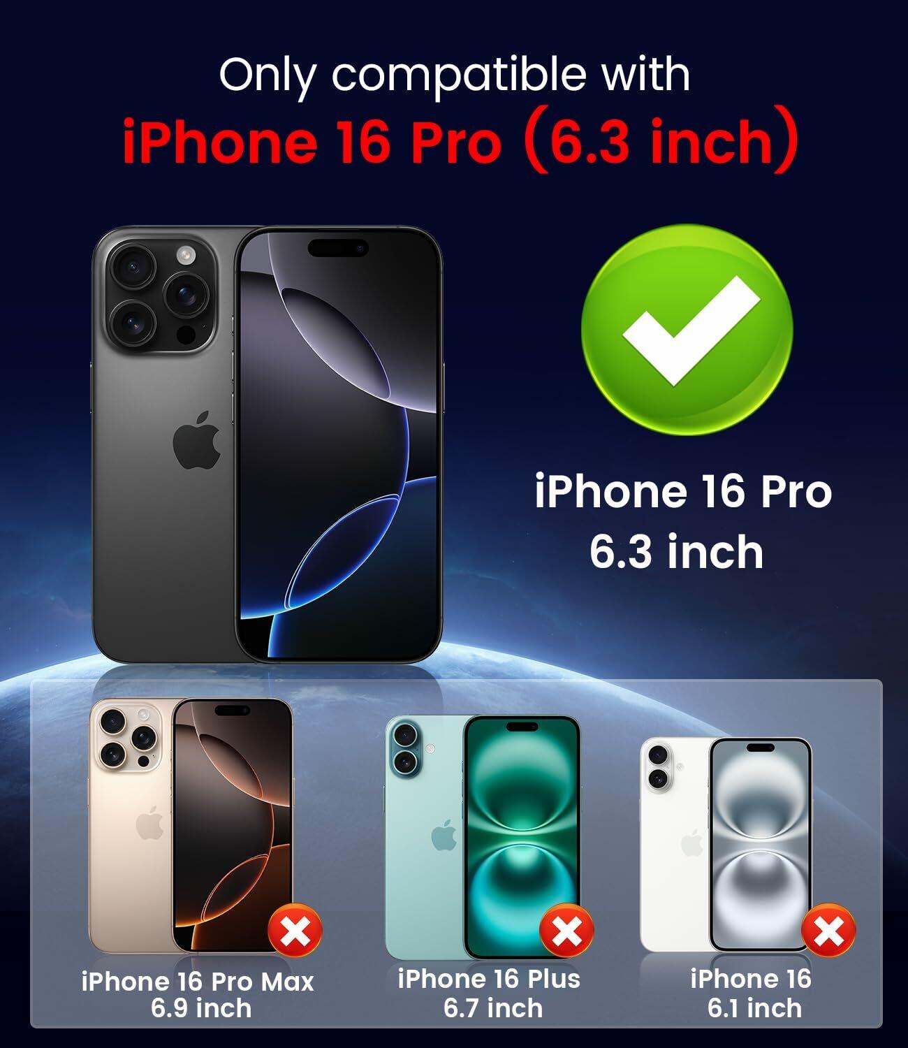 LEKEVO for iPhone 16 Pro Case, Compatible with Magsafe, Full Camera Protection,