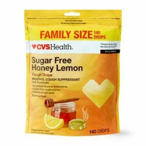 CVS Health Sugar Free Honey Lemon Cough Drops, 140 ct 2/2027