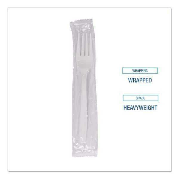 Boardwalk Heavyweight Wrapped Polypropylene Forks White 1000/Carton BWKFORKHWPPW