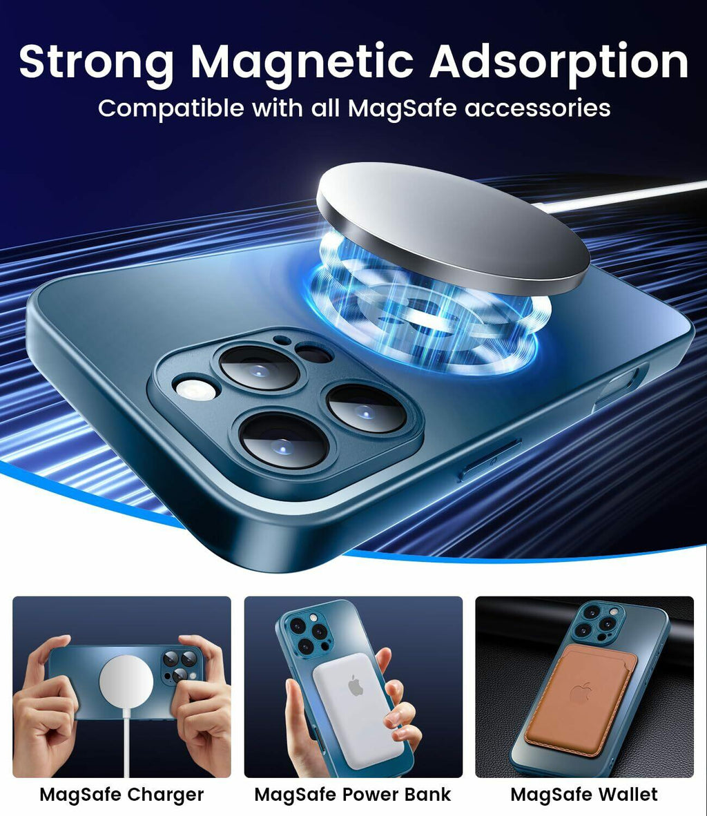 LEKEVO for iPhone 16 Pro Case, Compatible with Magsafe, Full Camera Protection,