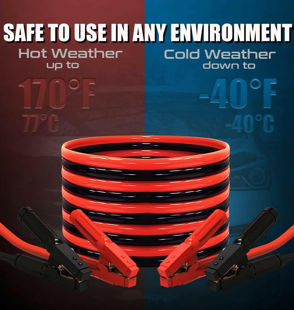 AUTOGEN Jumper Cables Heavy Duty, Booster Cables 0 Gauge 25Feet 1000AMP