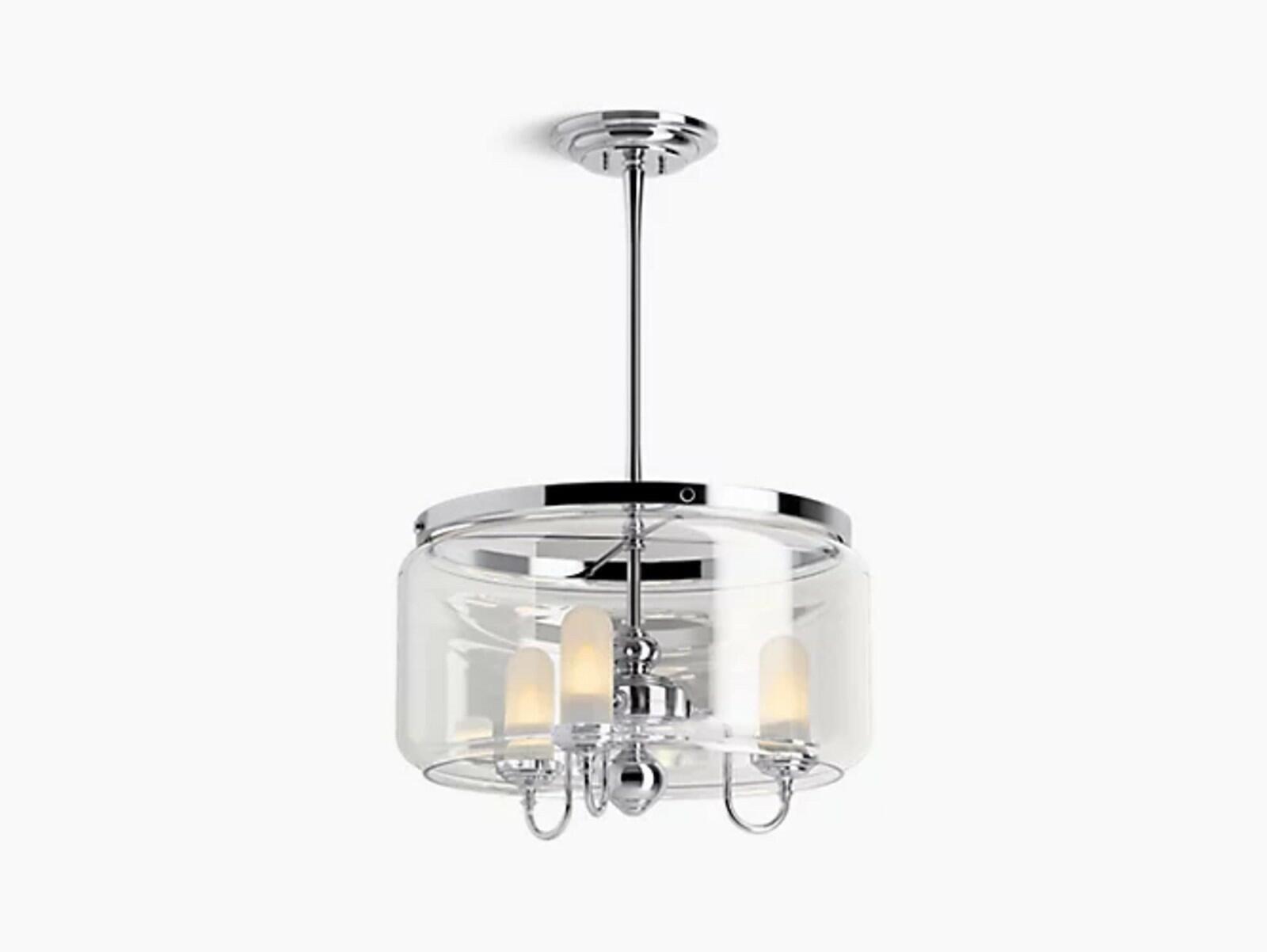 KOHLER Artifacts Chandelier Light Fixture, Three Chandelier Lighting, Adjustable