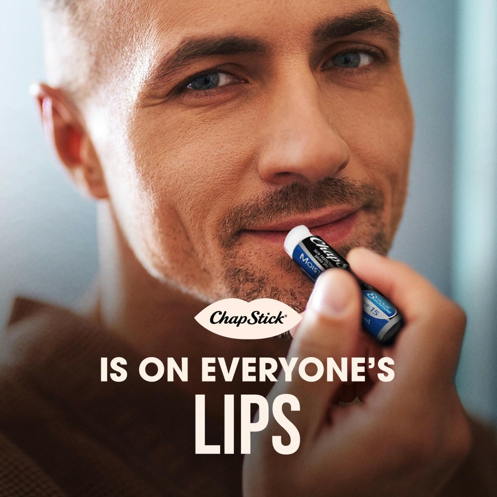 ChapStick Moisturizer Original Lip Balm Tubes, SPF 15 and Skin Protectant - 0.15