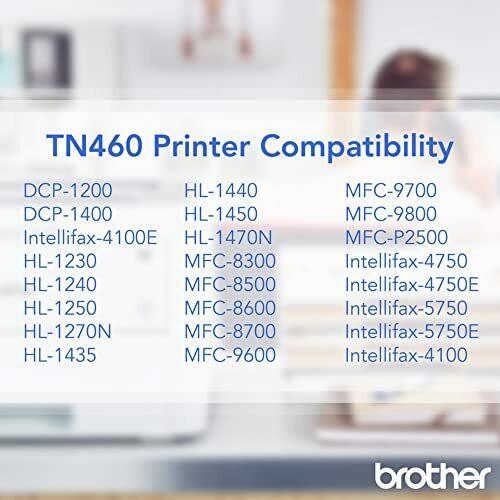 Brother Genuine High Yield Toner Cartridge TN460 Replacement Black Toner Page...