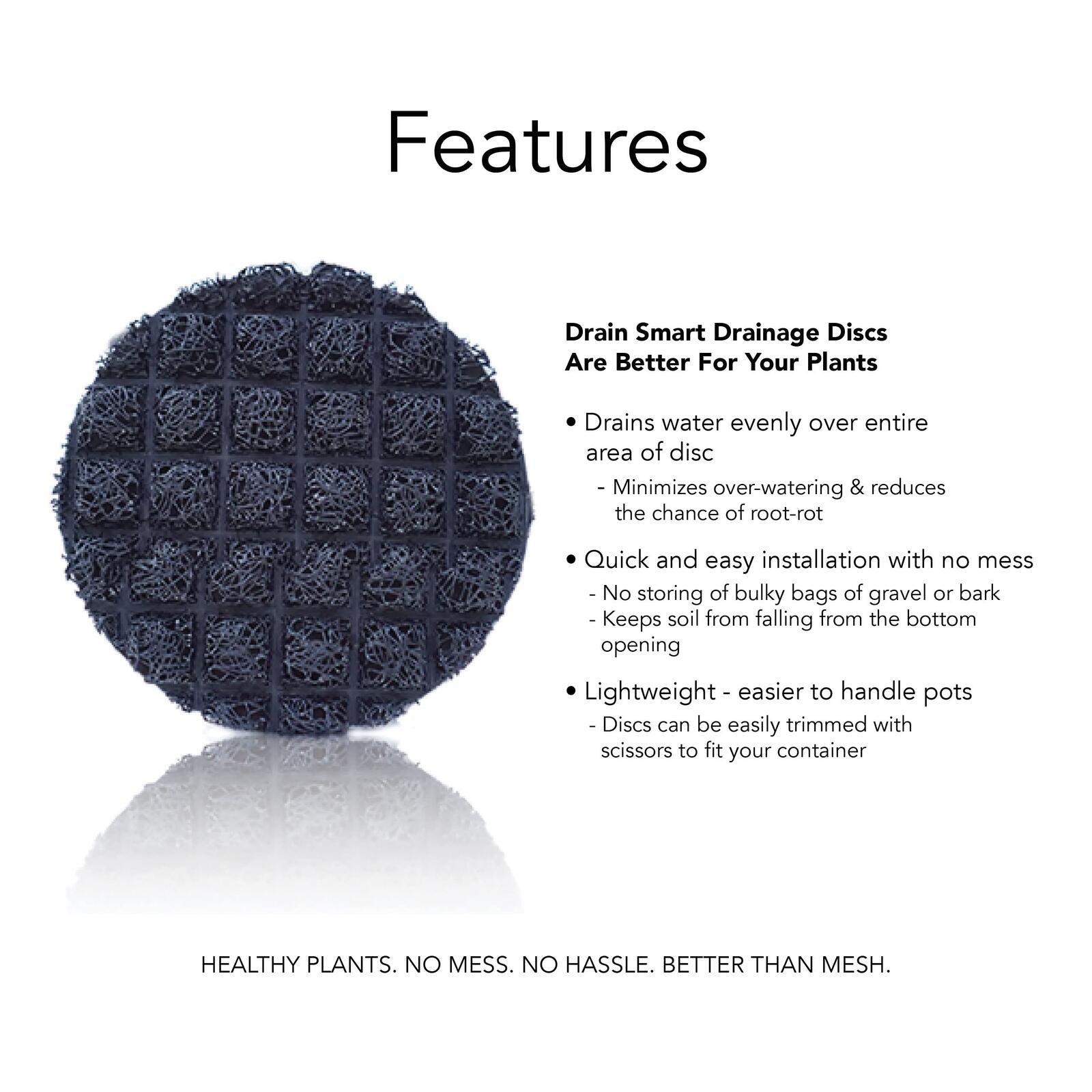 Drain Smart 9” 2-Pack 3D Mesh Drainage Discs - Perfect for Indoor/Outdoor Potted
