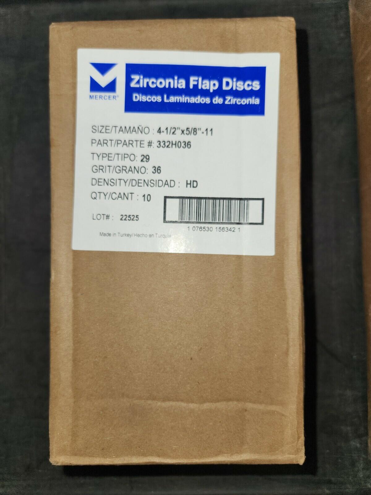 Mercer 332H036 4-1/2"x5/8"-11 Type 29-GRIT 36, Box of 10