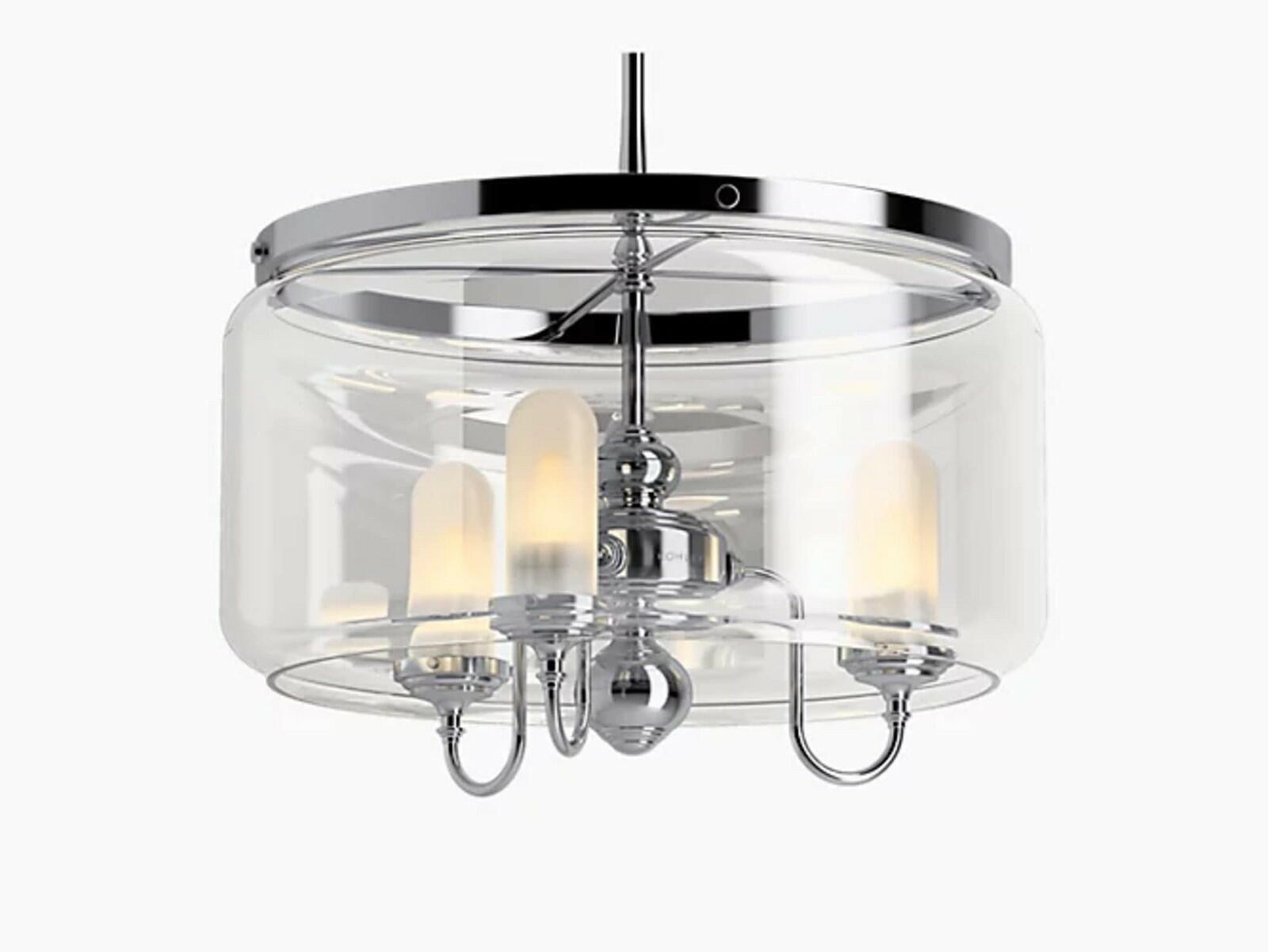 KOHLER Artifacts Chandelier Light Fixture, Three Chandelier Lighting, Adjustable