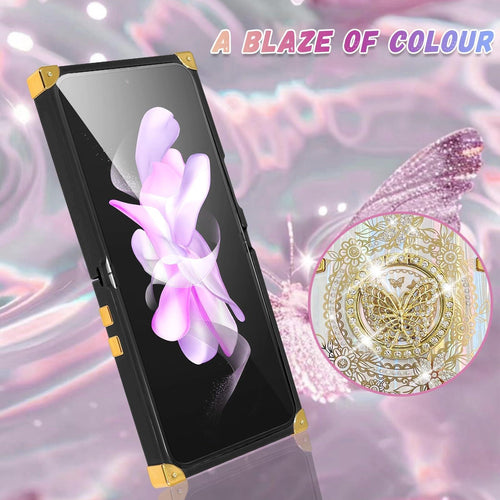 Bonoma Compatible with Samsung Galaxy Z Flip 6 Case, Shockproof Luxury Edge,