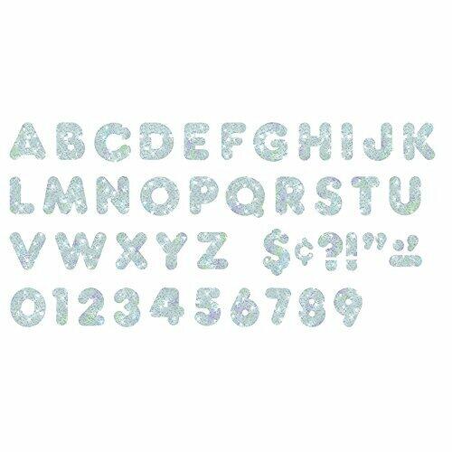 Ready Letters 4 Casual Silver Learning Materials Sparkle Classroom Decorations