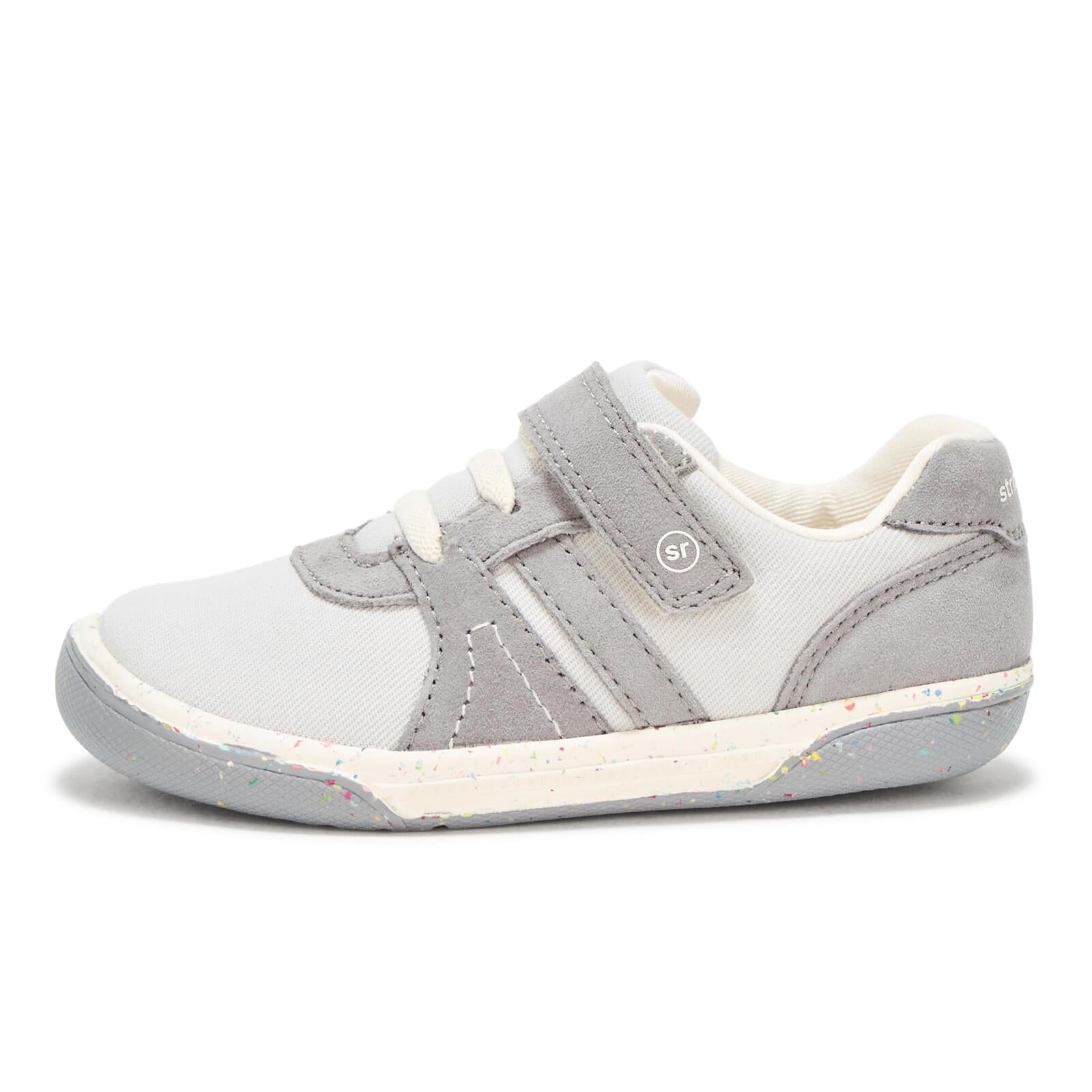 Stride Rite SR Fern Sneaker, Light Grey, 4 Wide US Unisex Little_Kid