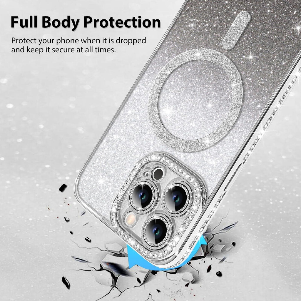 MZELQ Compatible with iPhone 15 Pro Case Plating Magnetic [Support for Magsafe]