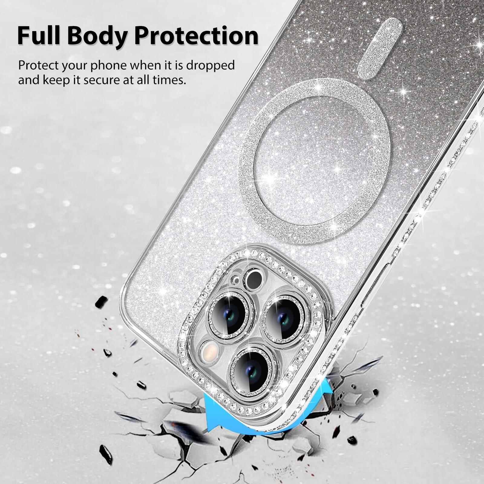 MZELQ Compatible with iPhone 15 Pro Case Plating Magnetic [Support for Magsafe]